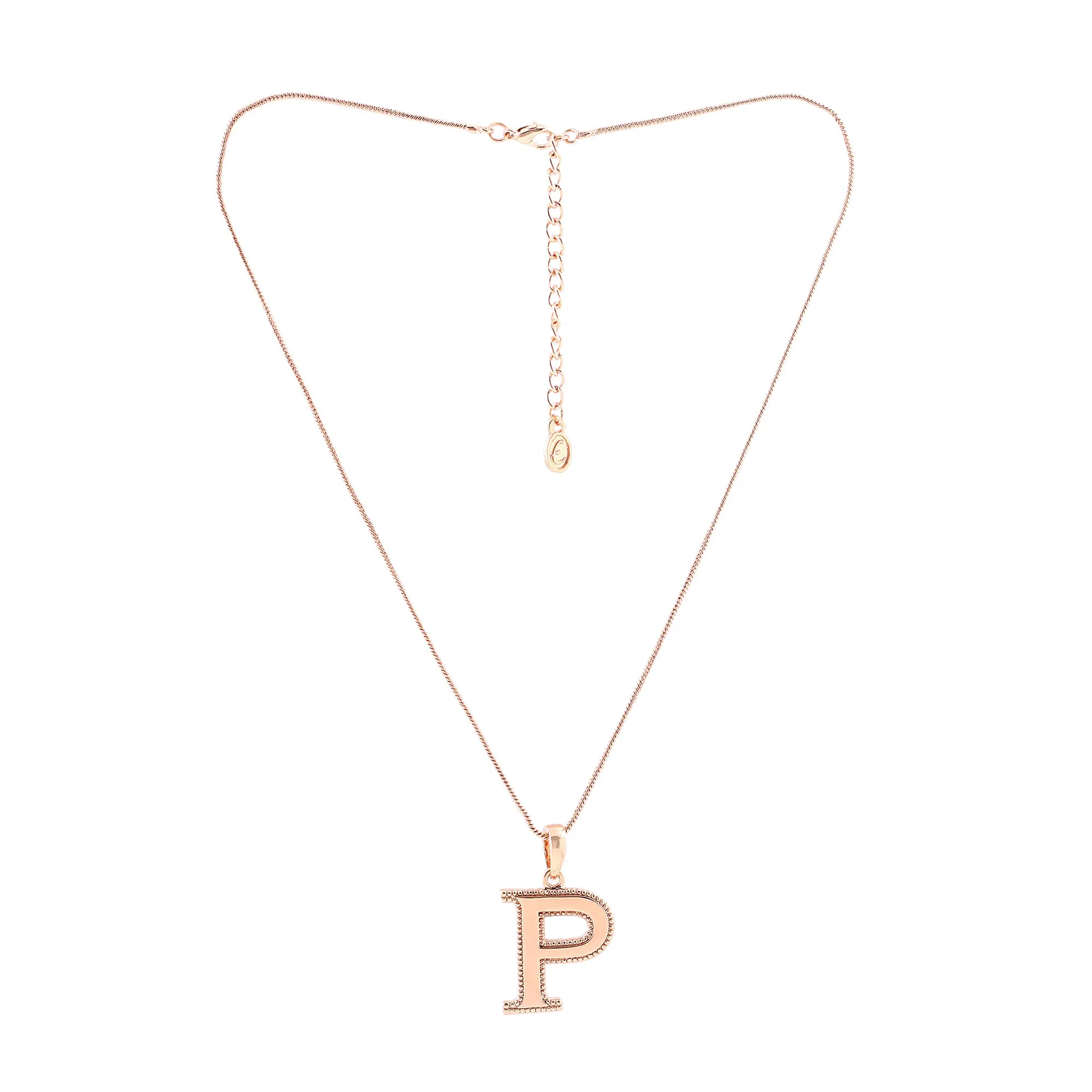 Estele - Charm "P" Rosegold plated Pendant