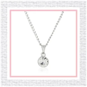 Estele Rhodium Plated Classic Pendant with Austrian Crystal for Women