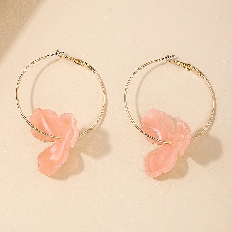 Fairy Garden Acrylic Flower Statement Earrings for Women