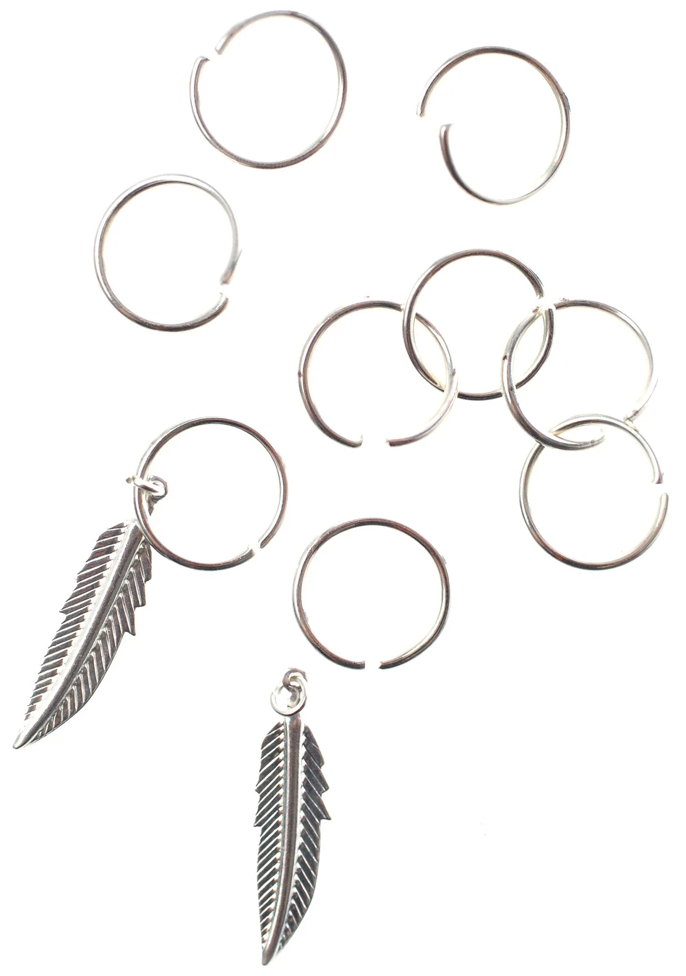 Faroe Feather Hair Rings