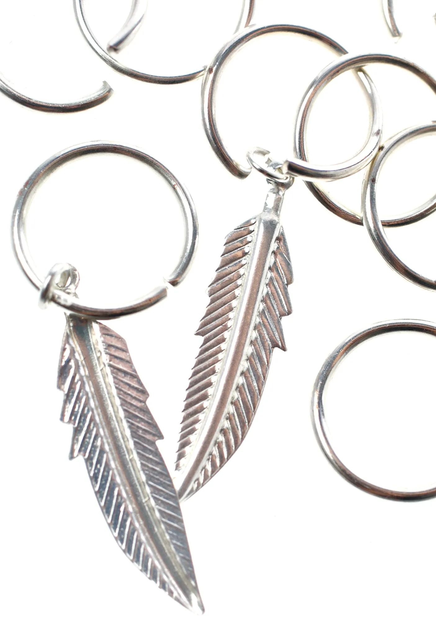 Faroe Feather Hair Rings