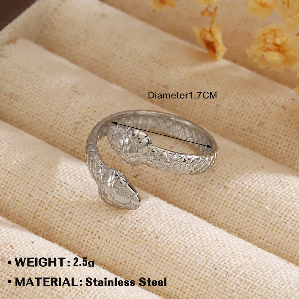 Fashion Stainless Steel Simple Heart-shaped Open Ring