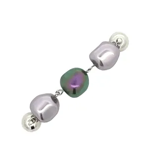 Feature connector - AUSTRIAN CRYSTAL PEARL - ORGANIC - Mauve / Purple / Mauve