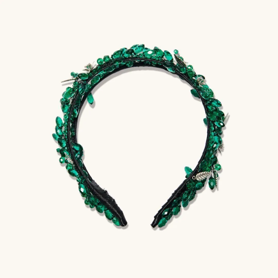 Flower Emerald Headband