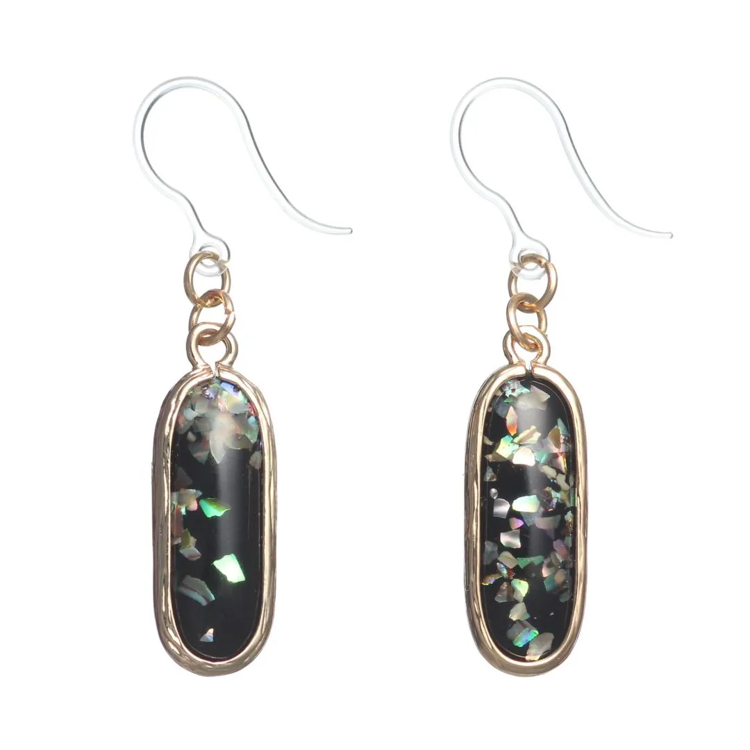 Foil Capsule Dangles Hypoallergenic Earrings for Sensitive Ears Made with Plastic Posts