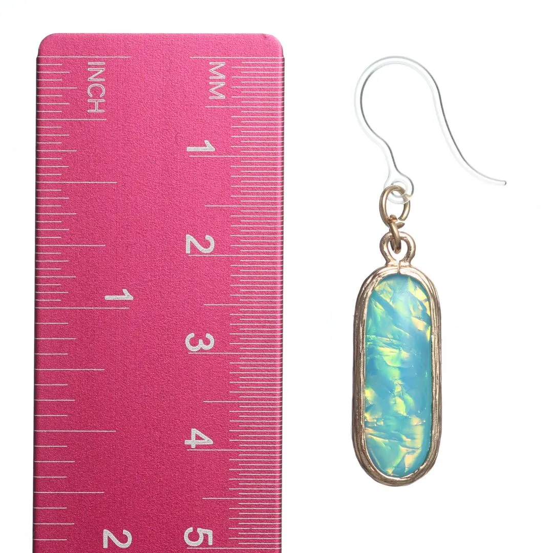 Foil Capsule Dangles Hypoallergenic Earrings for Sensitive Ears Made with Plastic Posts