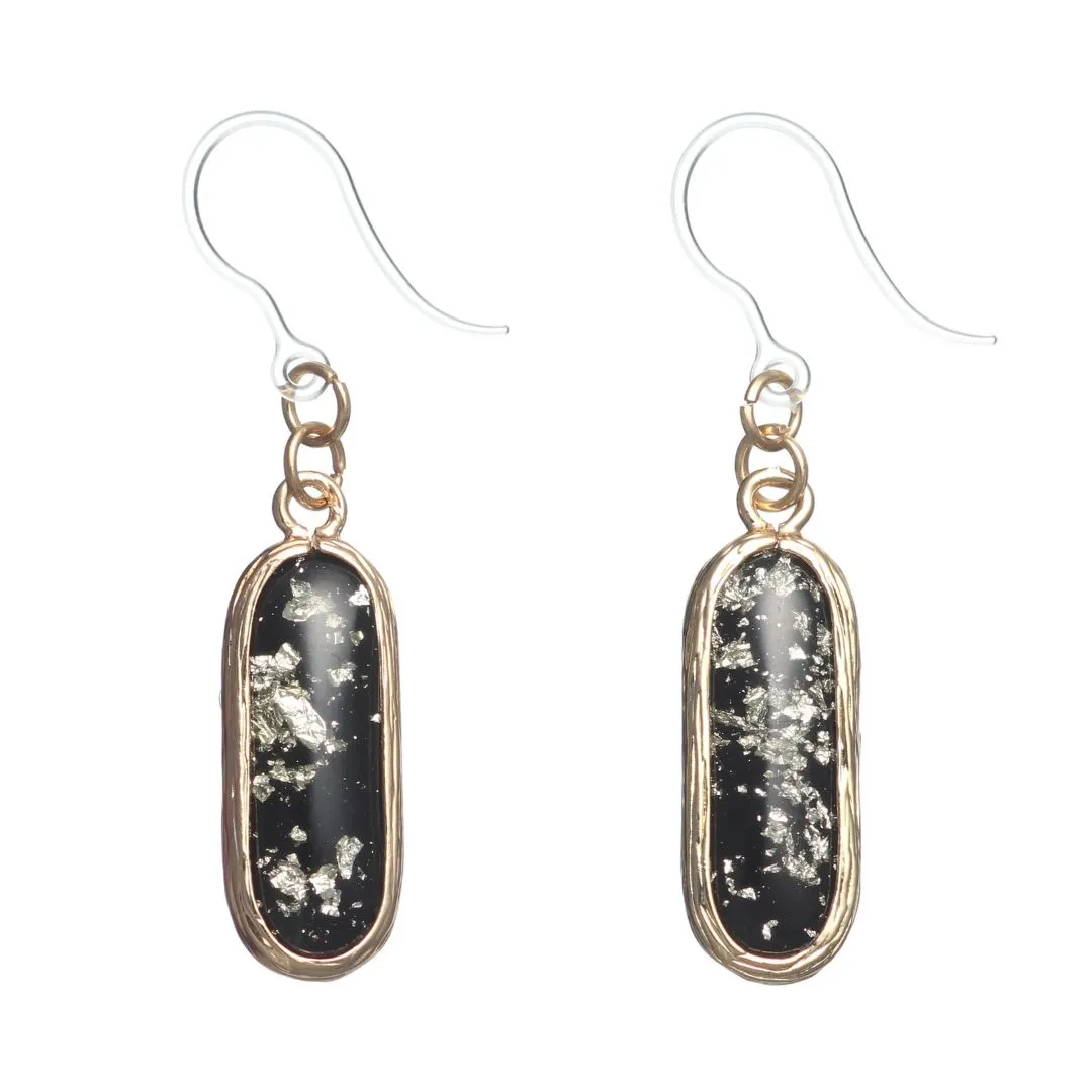 Foil Capsule Dangles Hypoallergenic Earrings for Sensitive Ears Made with Plastic Posts