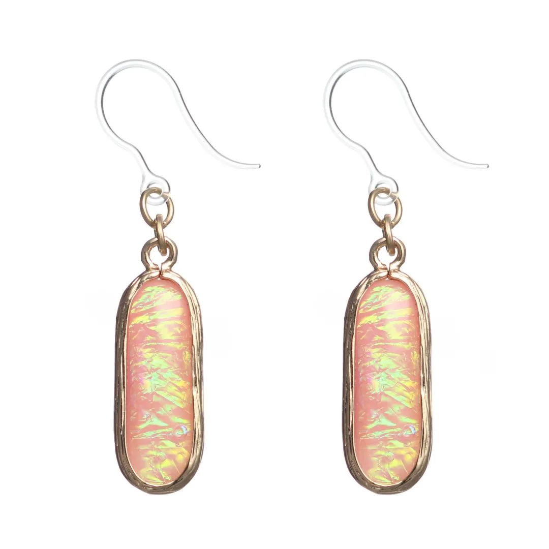 Foil Capsule Dangles Hypoallergenic Earrings for Sensitive Ears Made with Plastic Posts