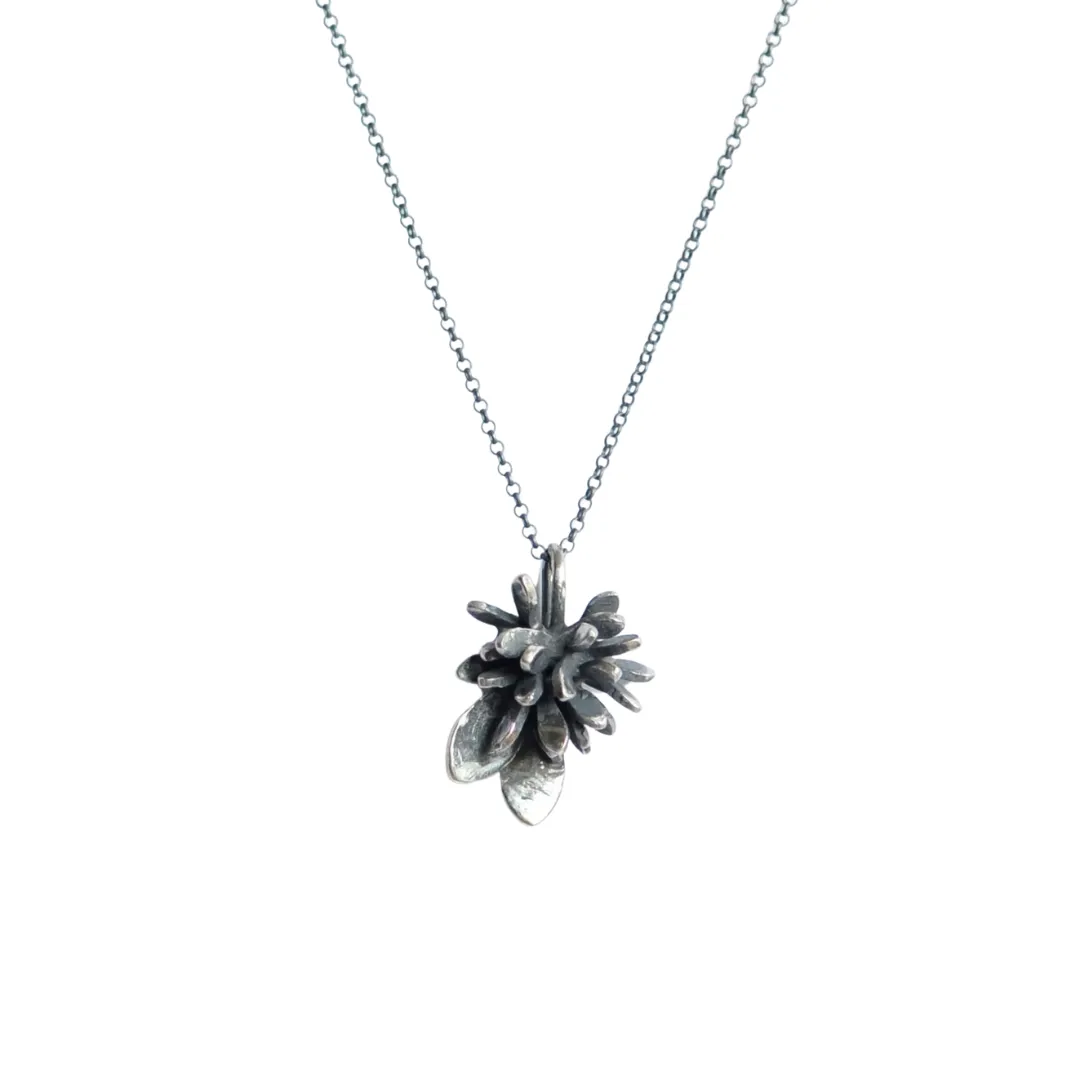 Folia Oxidised Silver Pendant