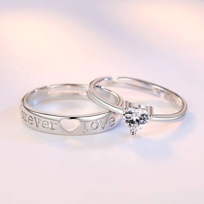 Forever Love Matching Couples Ring Set