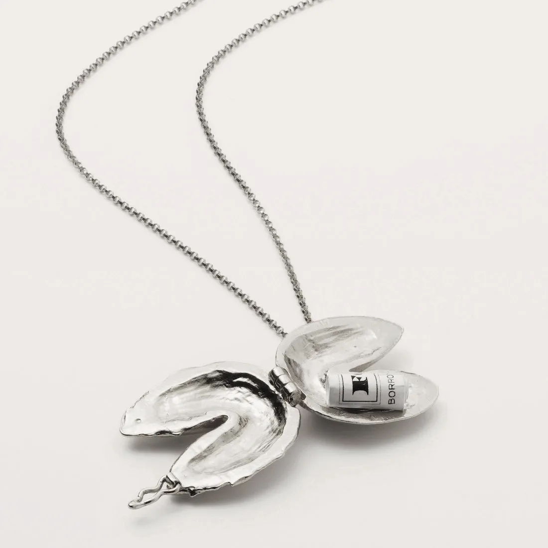 Fortune Cookie Locket (Signature) - Silver