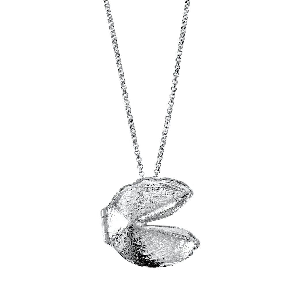 Fortune Cookie Locket (Signature) - Silver