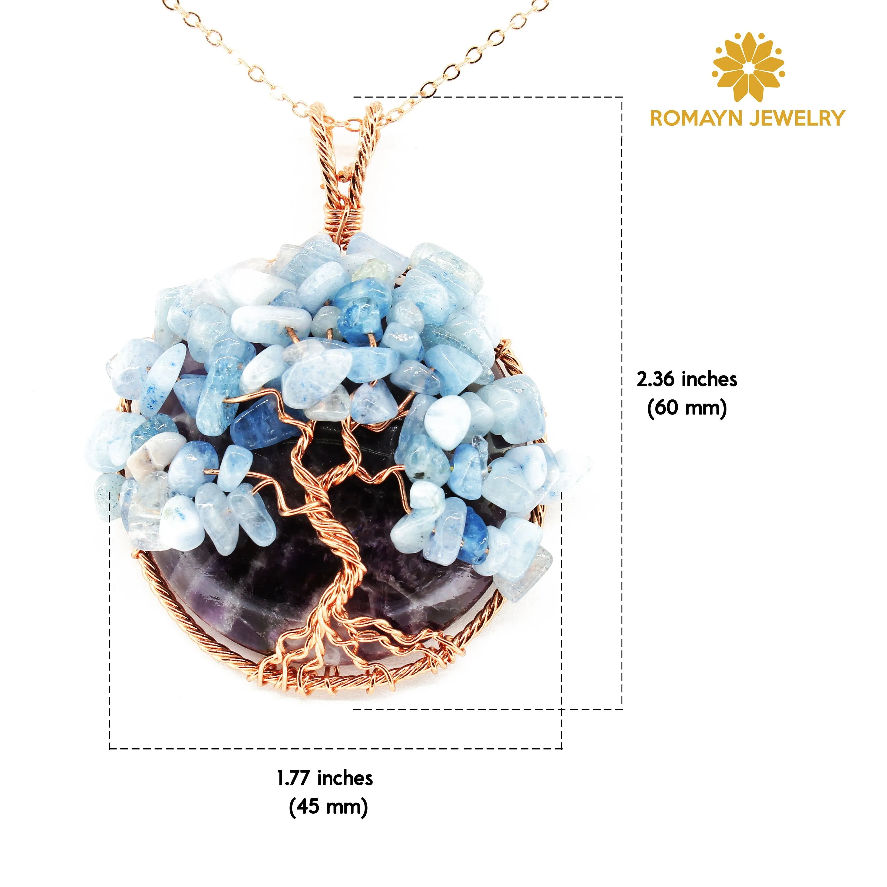 Gemstone Tree Of Life Necklaces, Wholesale Price