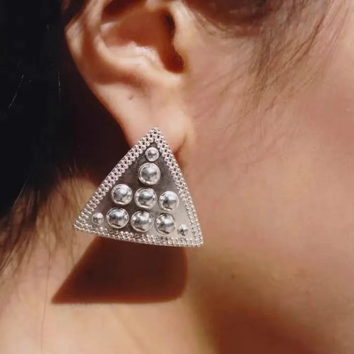 Geometric Triangle Bord Punk Earrings