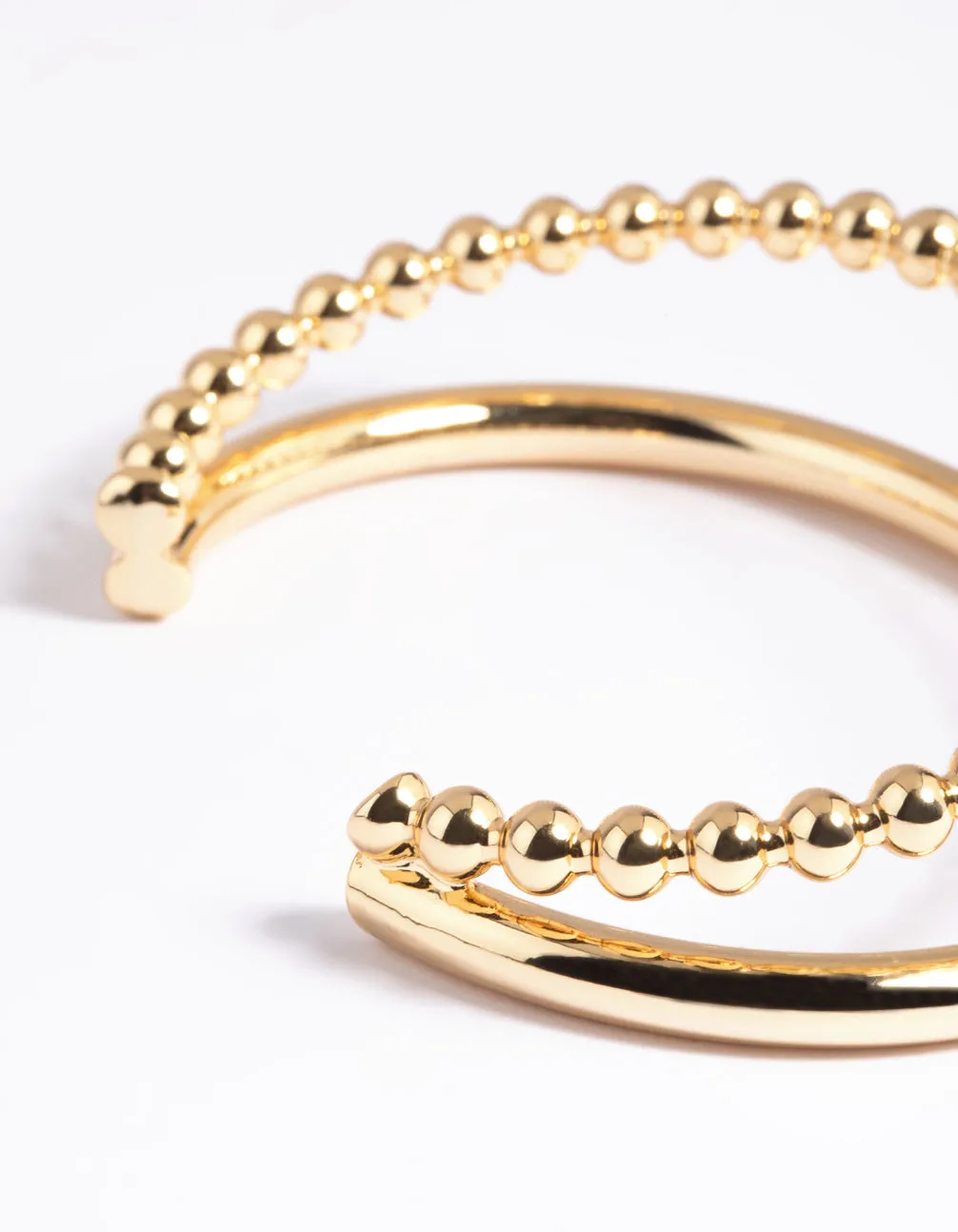 Gold Plated Chain Cuff Bangle Bracelet