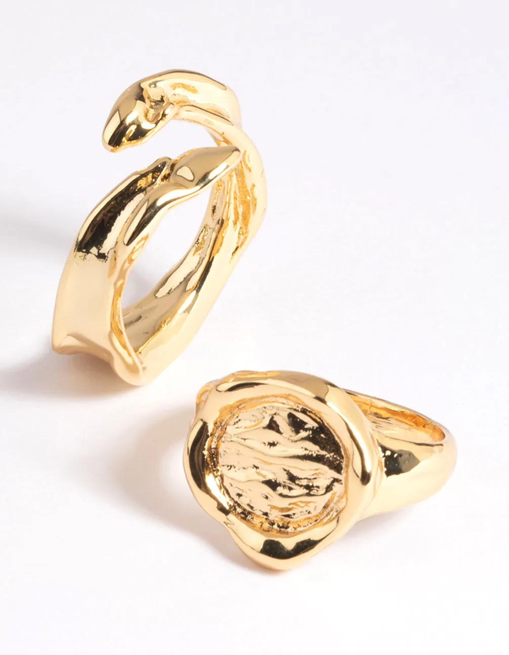 Gold Plated Molten Ring