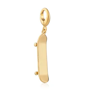 Gold Plated Skateboard Charm