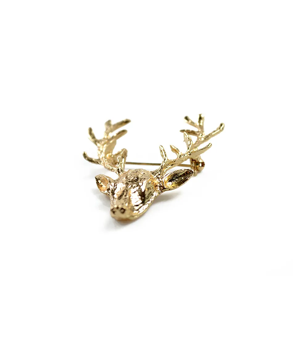 Golden Antler Brooch