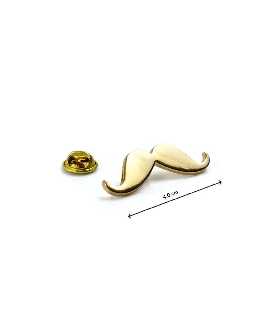 Golden Mustache Brooch