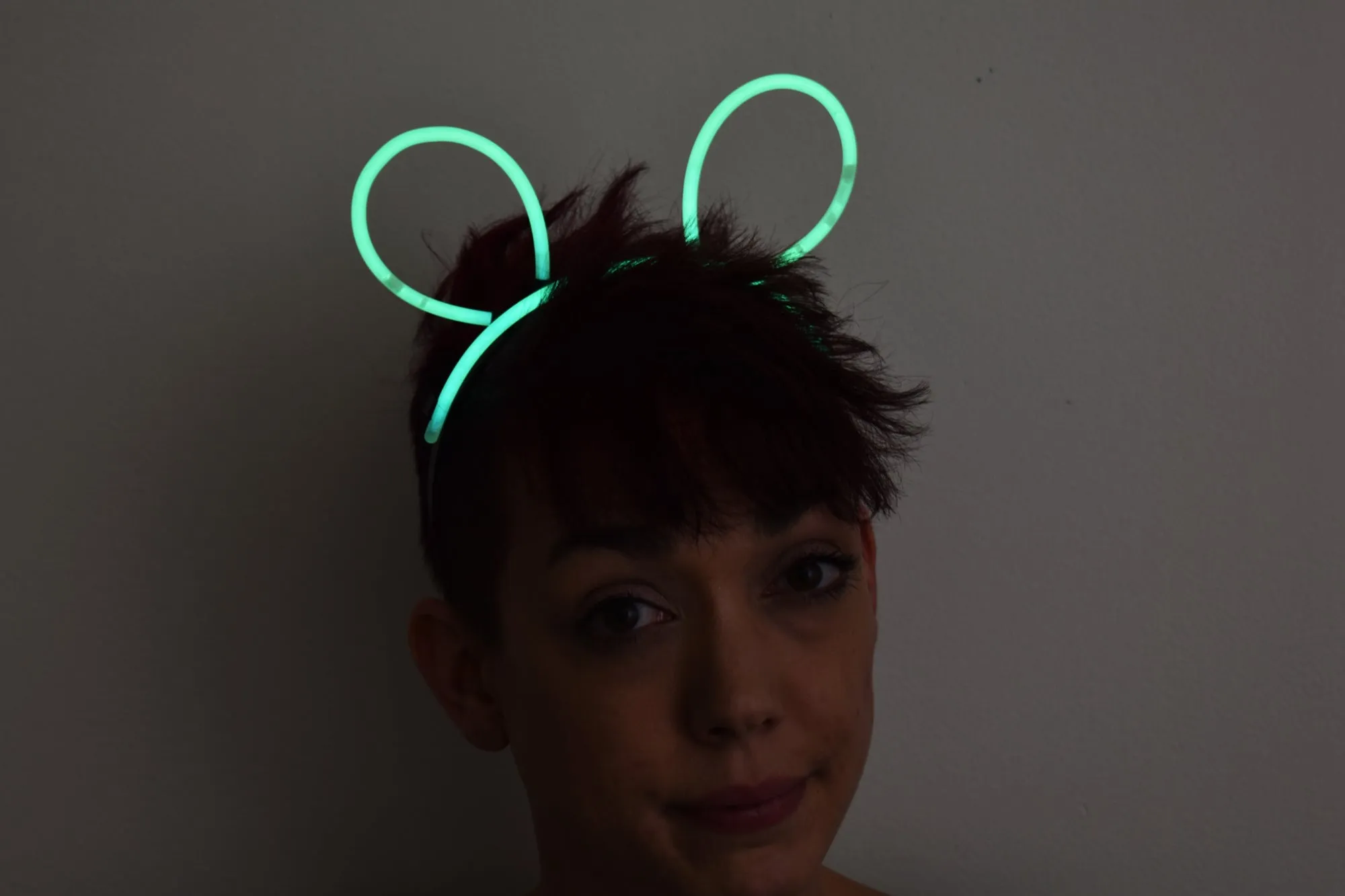 Green Glow Stick Bunny Ears- Single Retail Packs