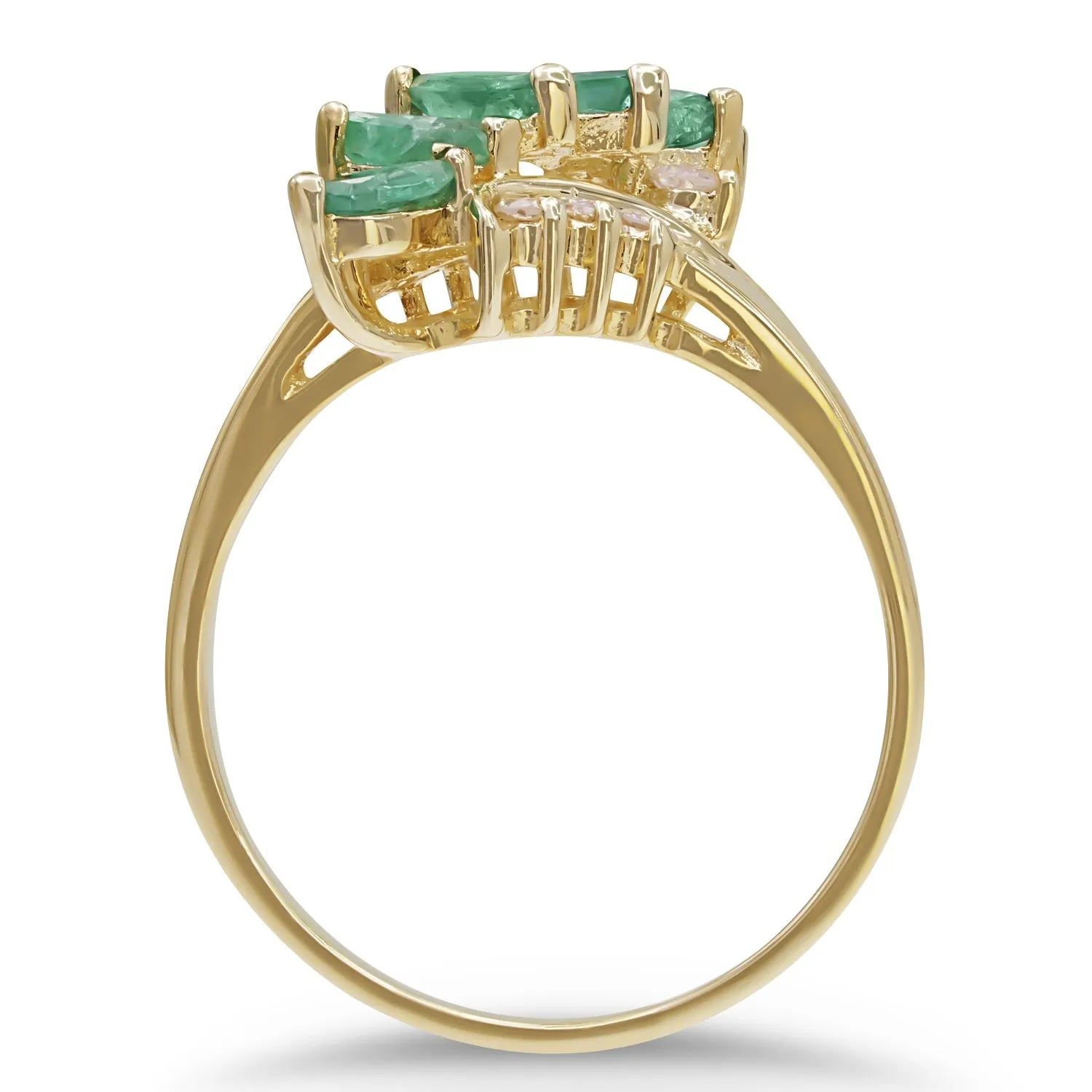 Heart-Shaped Emerald Ring