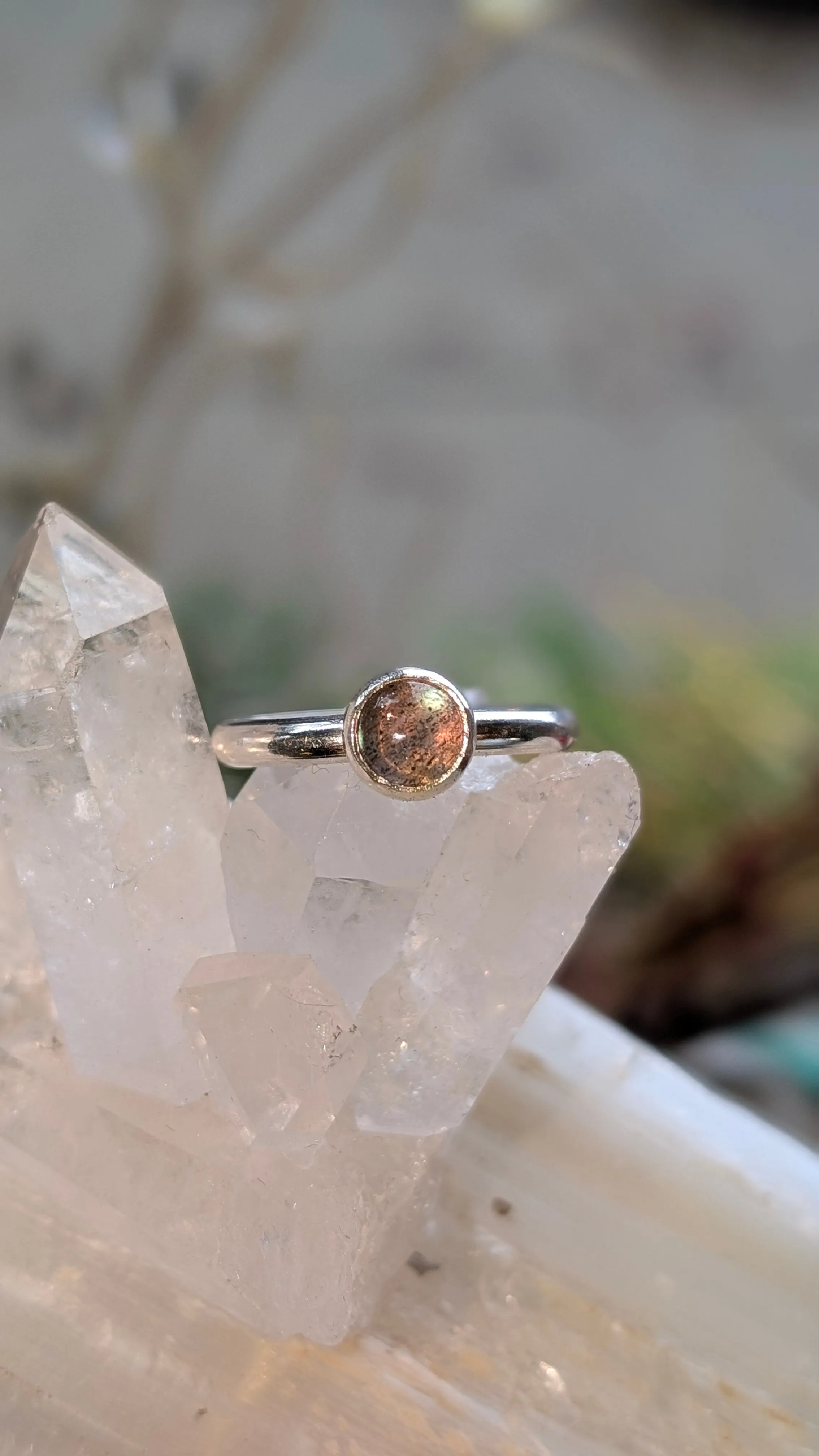 Hellhound Labradorite Jewelry Stacker Ring | Ready To Ship