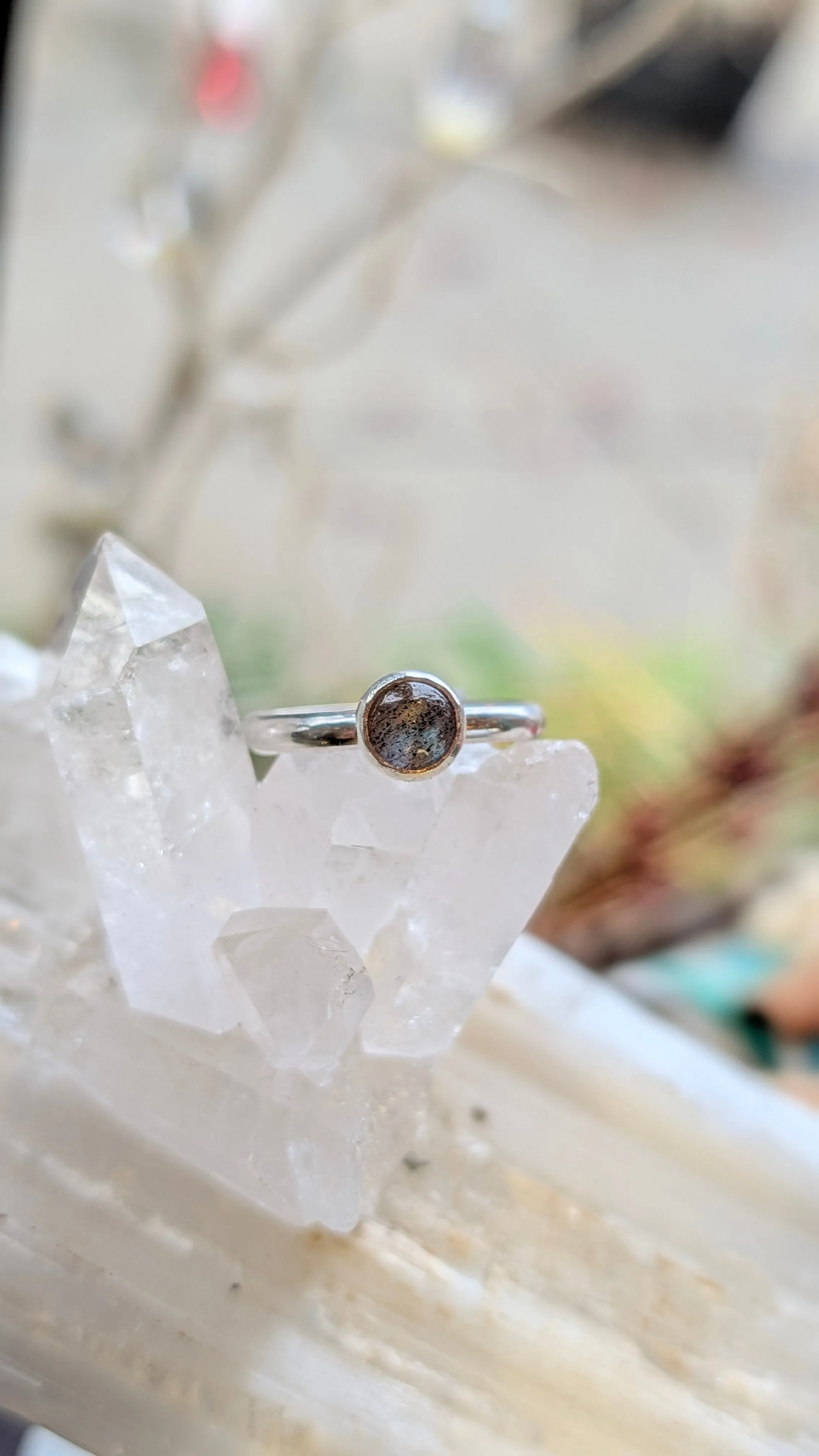 Hellhound Labradorite Jewelry Stacker Ring | Ready To Ship