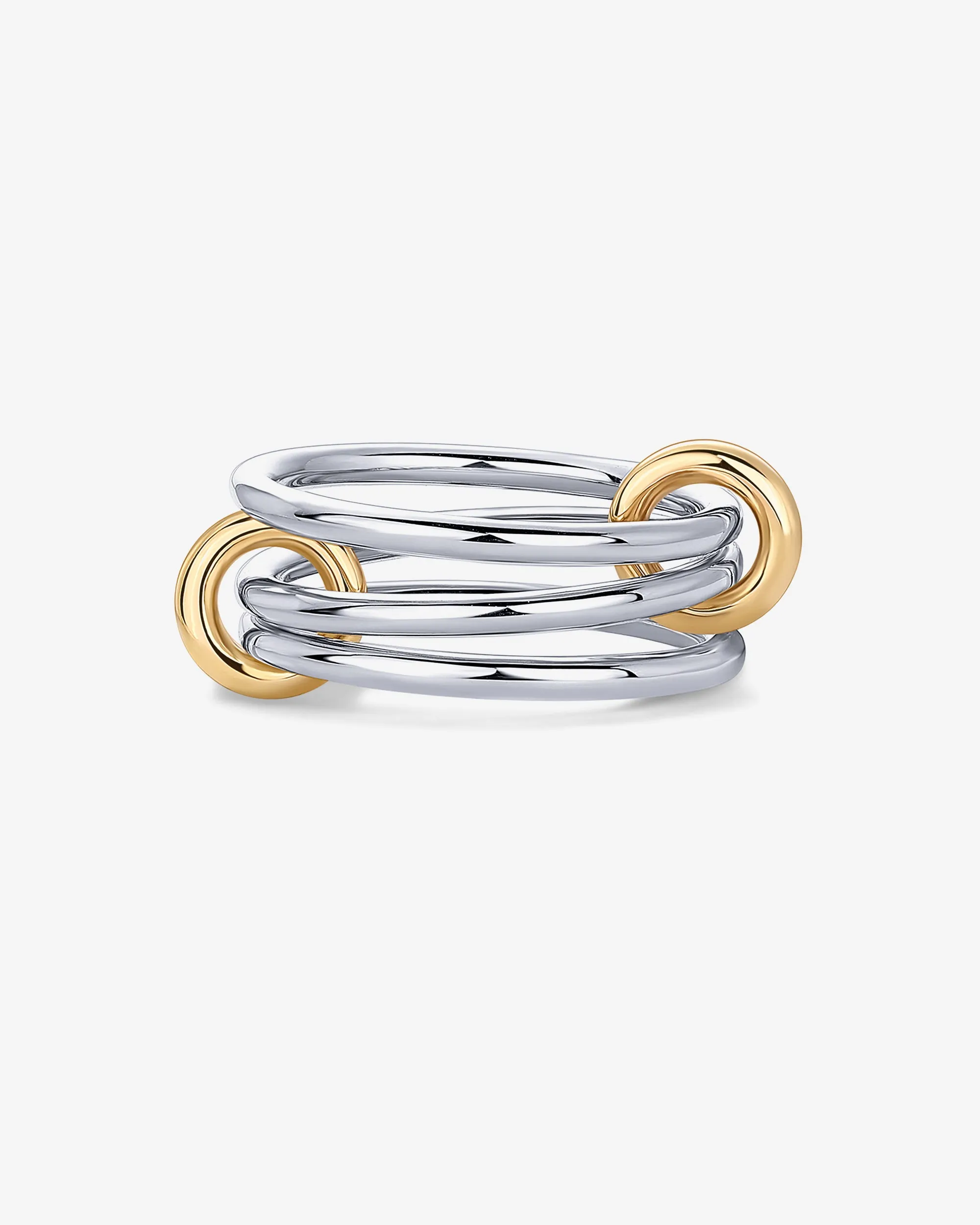 Interlocked Two-Toned Ring