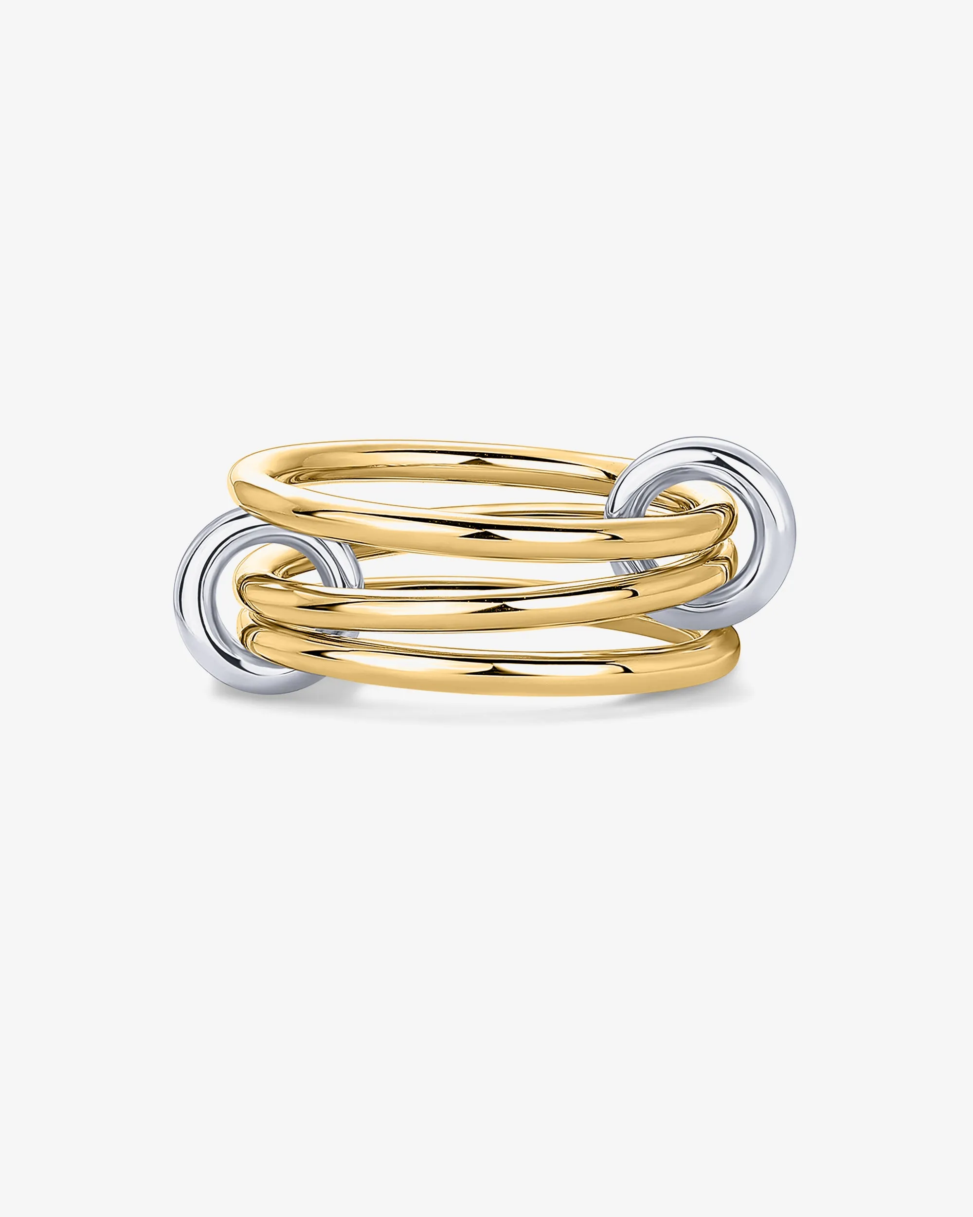 Interlocked Two-Toned Ring