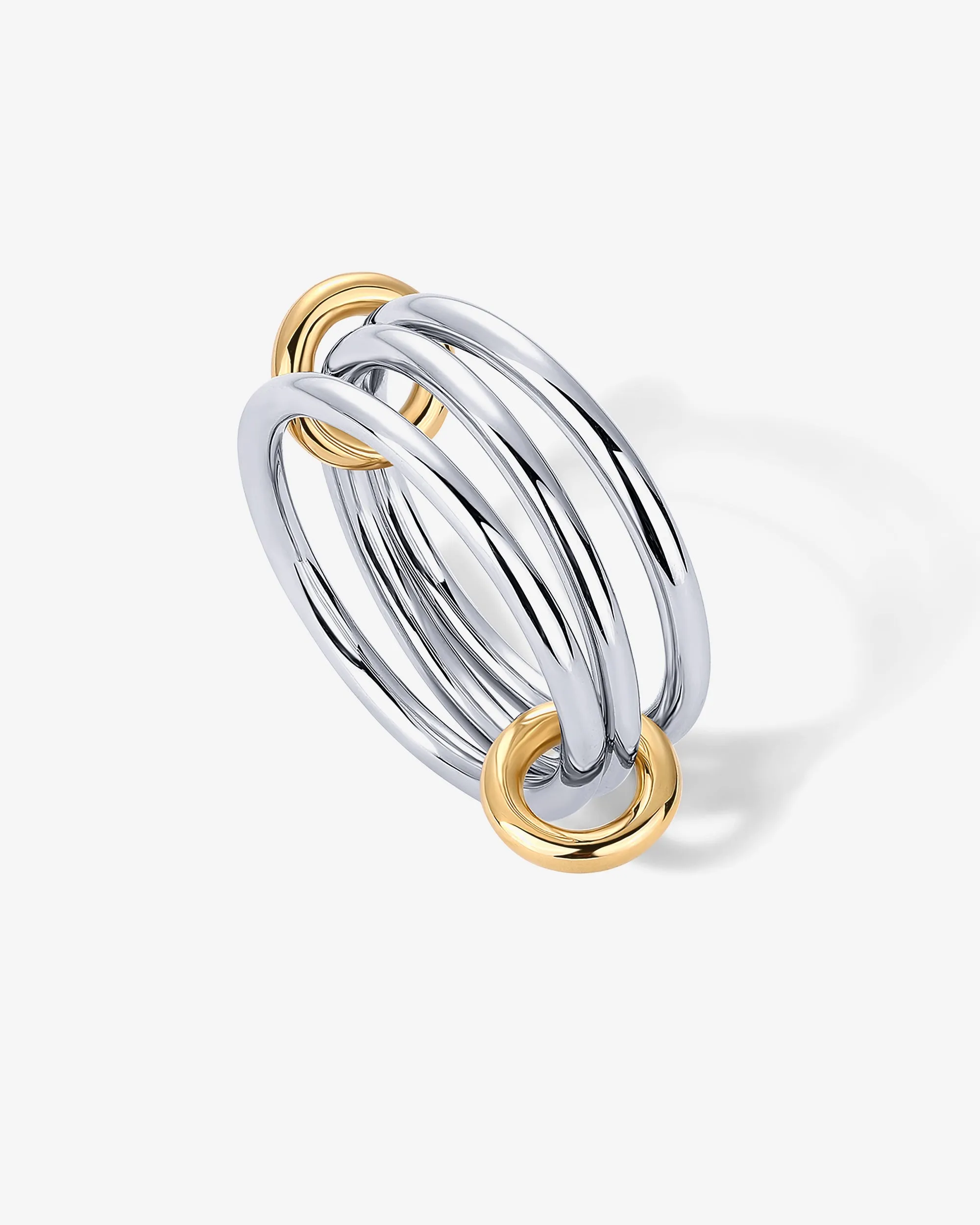 Interlocked Two-Toned Ring