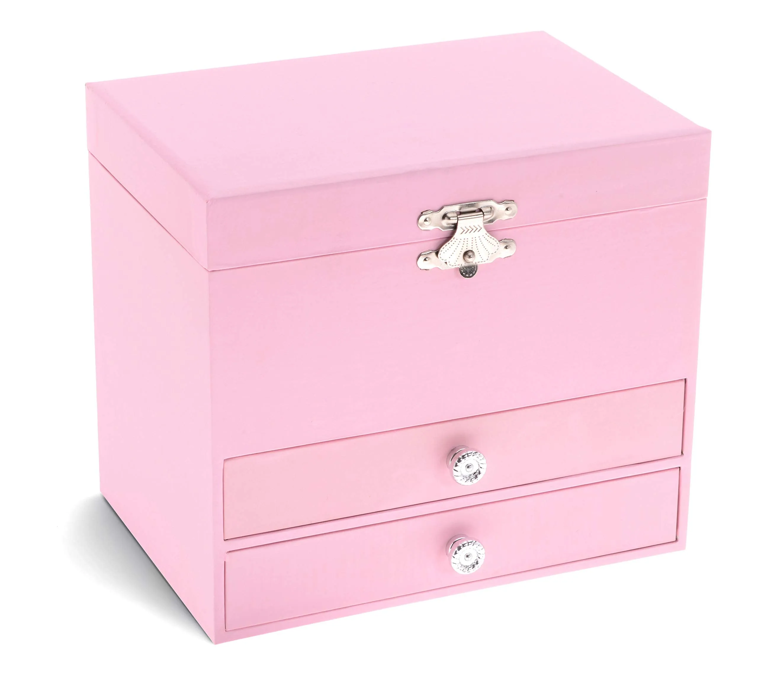 Jewelkeeper Personalize-Your-Own Pink Musical Ballerina Jewelry Box with 2 Pullout