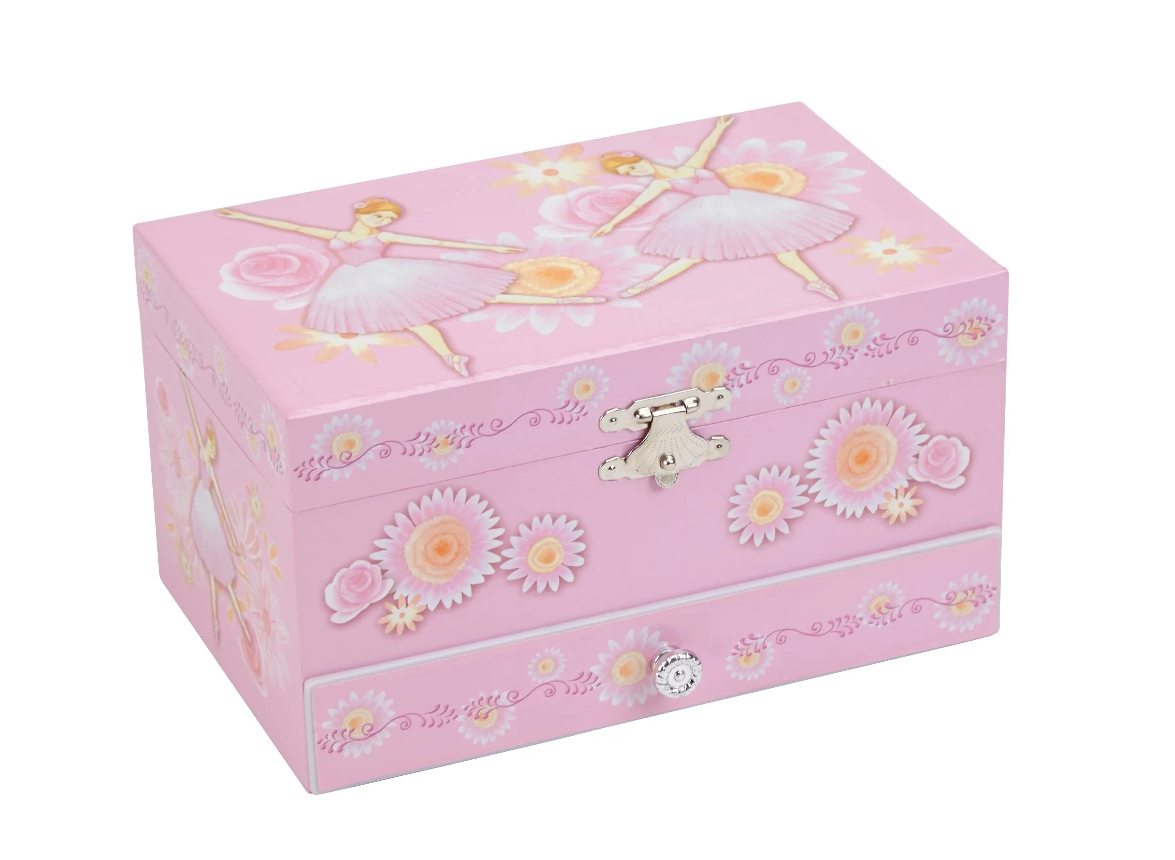 Jewelkeeper Pink Girl's Ballerina Musical Jewelry Box with Pullout Drawer, Jewel Storage