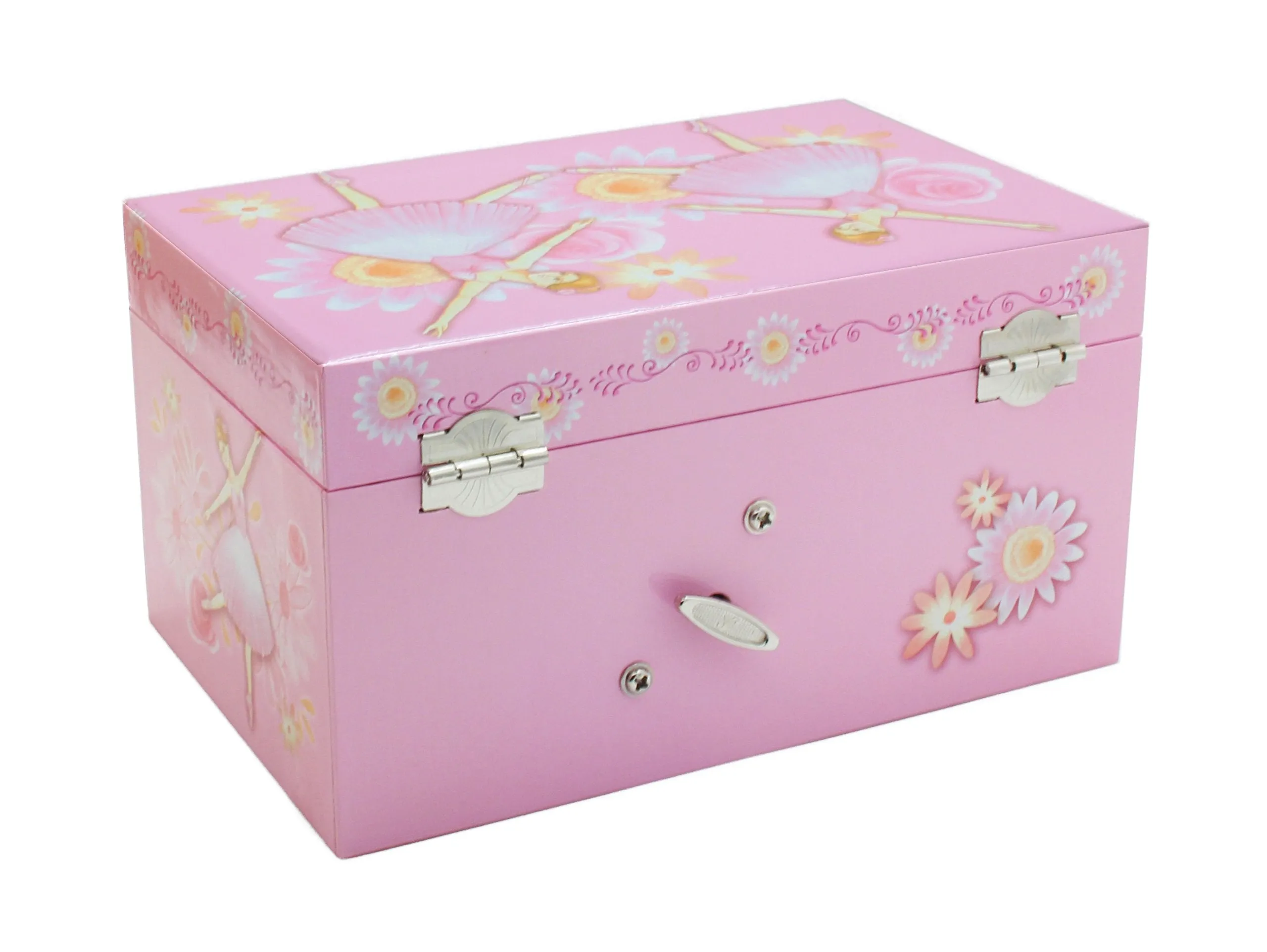 Jewelkeeper Pink Girl's Ballerina Musical Jewelry Box with Pullout Drawer, Jewel Storage