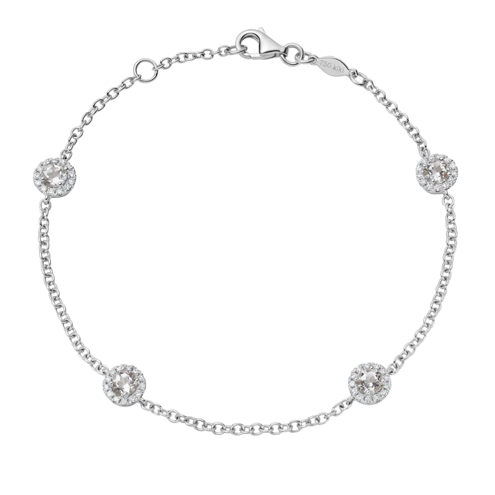 Kiki McDonough Grace White Topaz and Diamond Bracelet