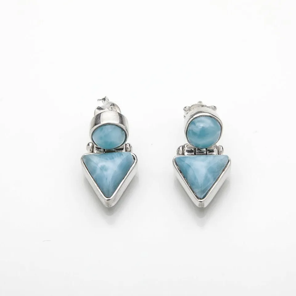 Larimar Stones Earrings Yvette