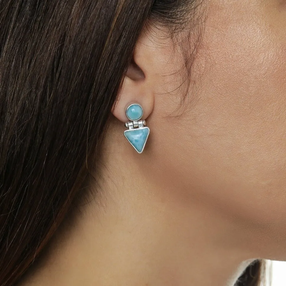 Larimar Stones Earrings Yvette