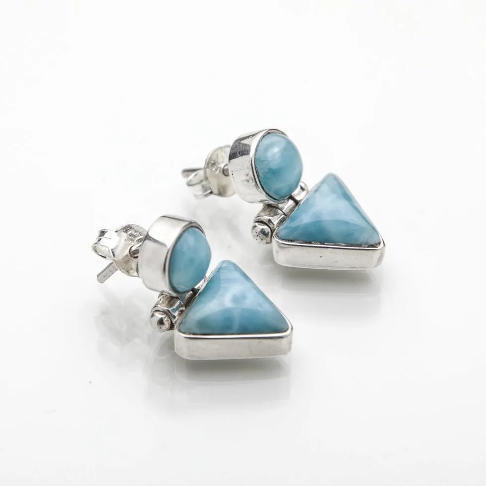 Larimar Stones Earrings Yvette