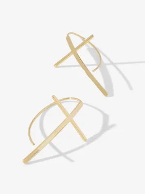 Lightweight Cross Dangler Earrings