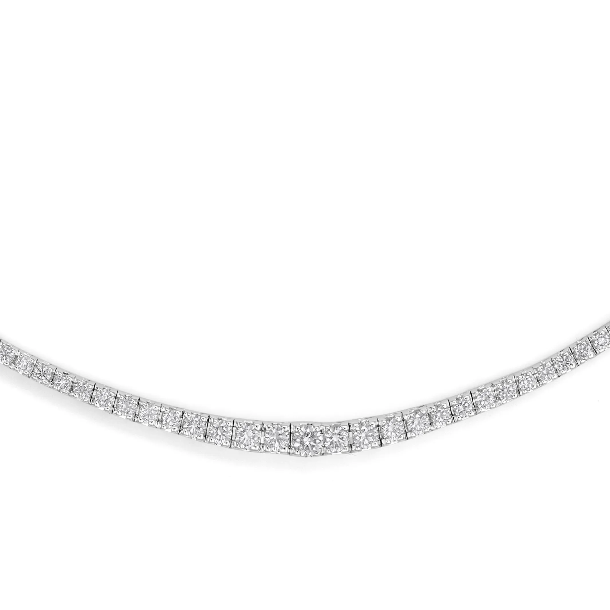 Lux Diamond Tennis Necklace 3.47ct - 3.51ct | White Gold