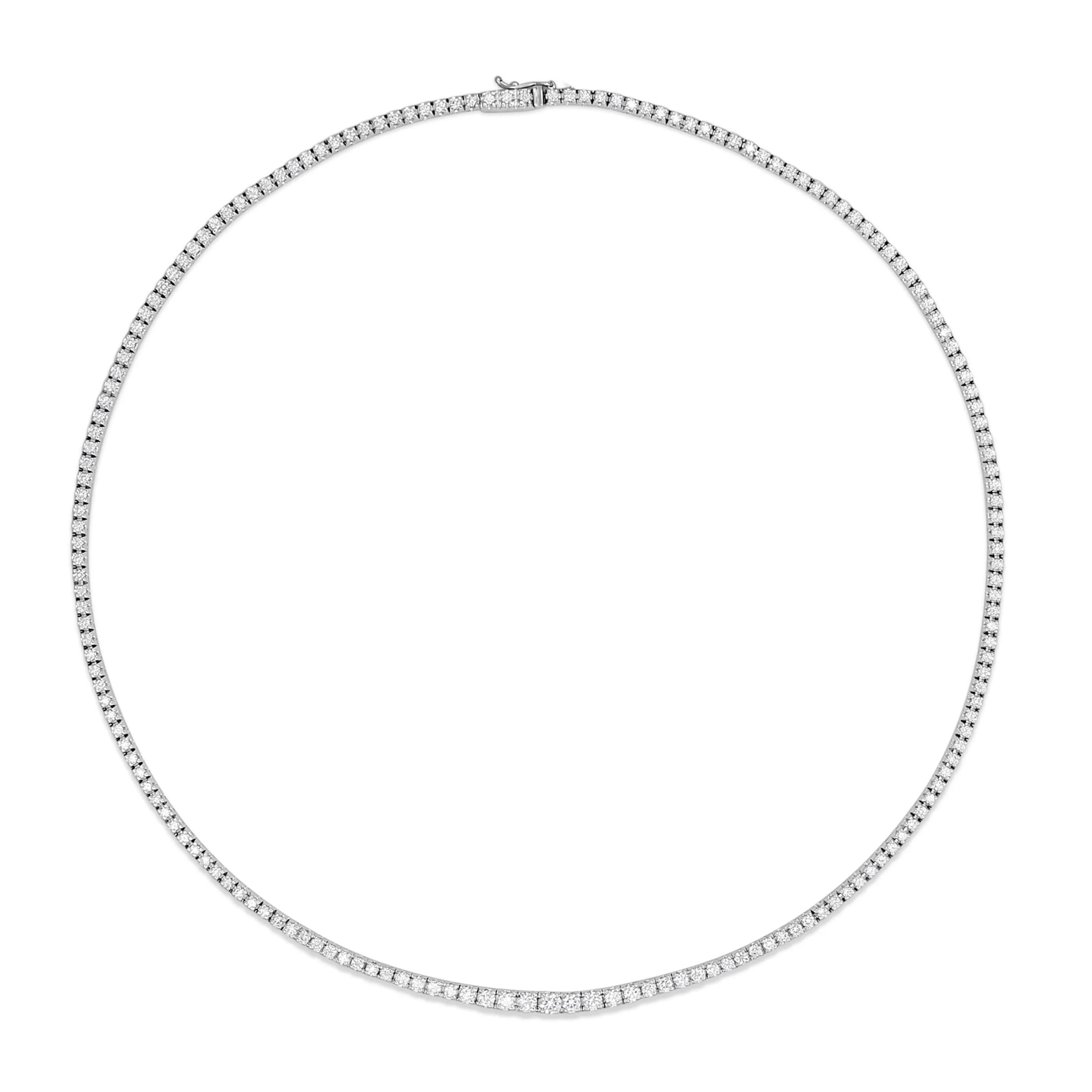 Lux Diamond Tennis Necklace 3.47ct - 3.51ct | White Gold