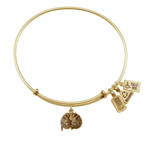 Mardi Gras Mask Bangle in Gold by Wind & Fire