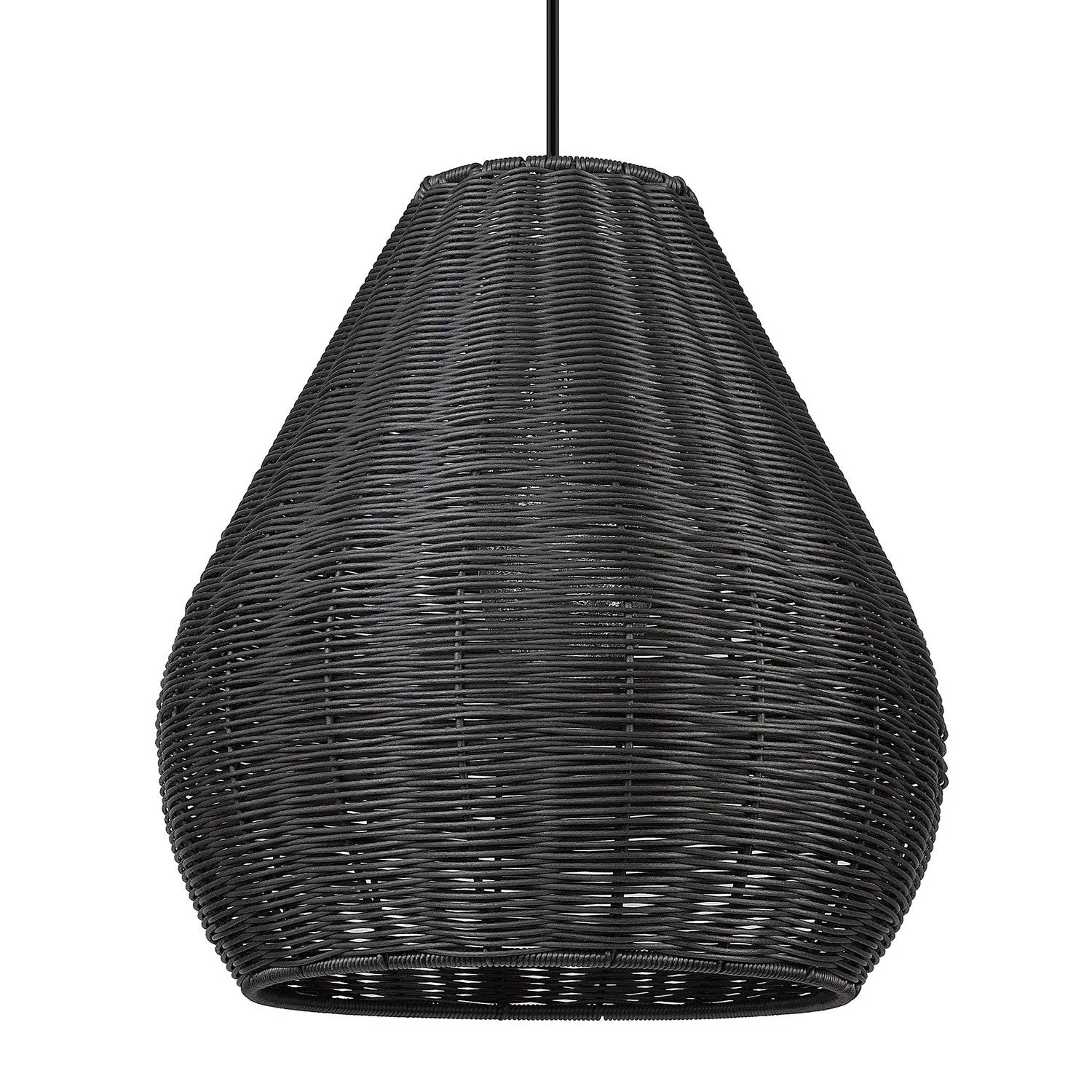 Melany 1 Light Pendant - Outdoor in Natural Black