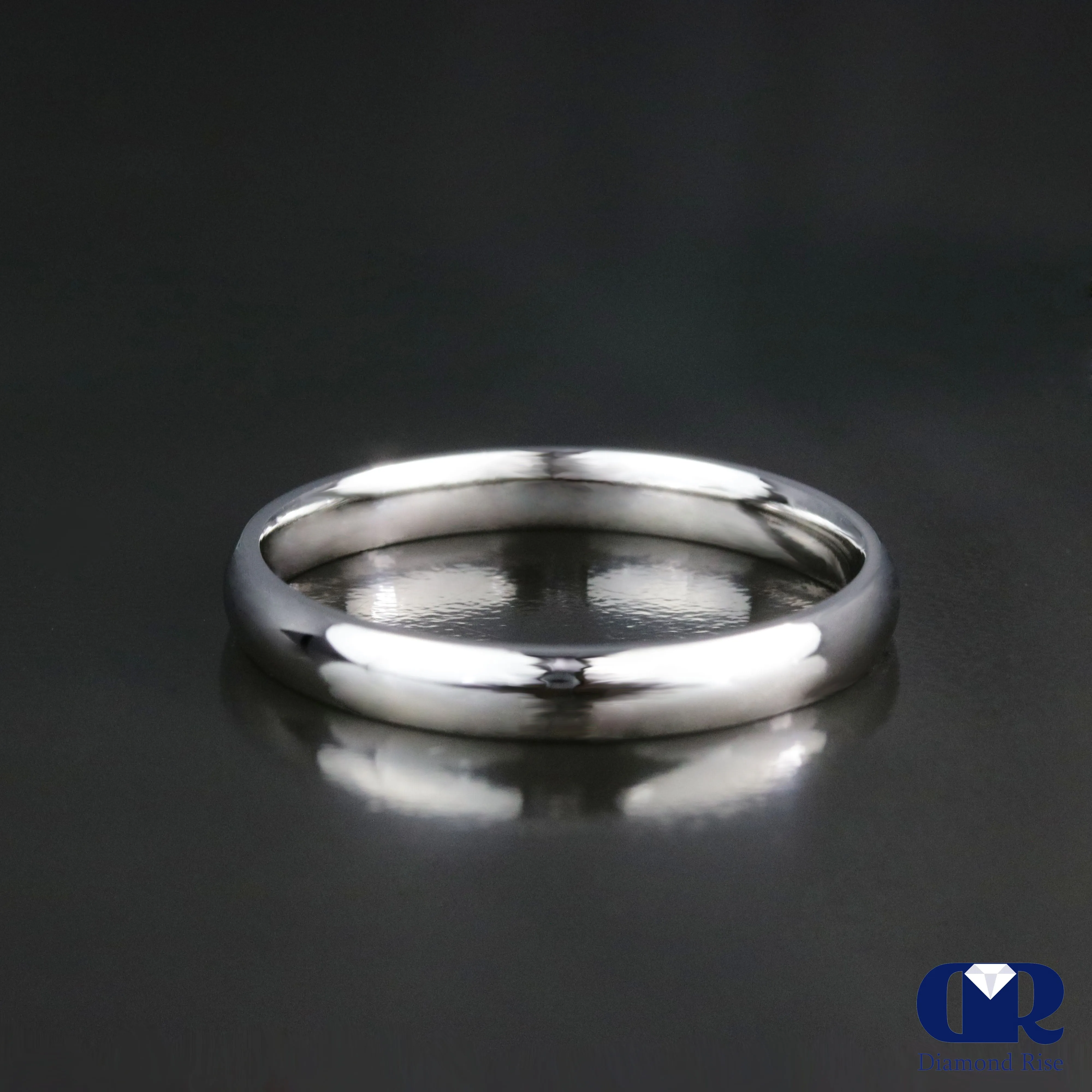 Men's 2.7 mm 14K White Gold Simple Wedding Band