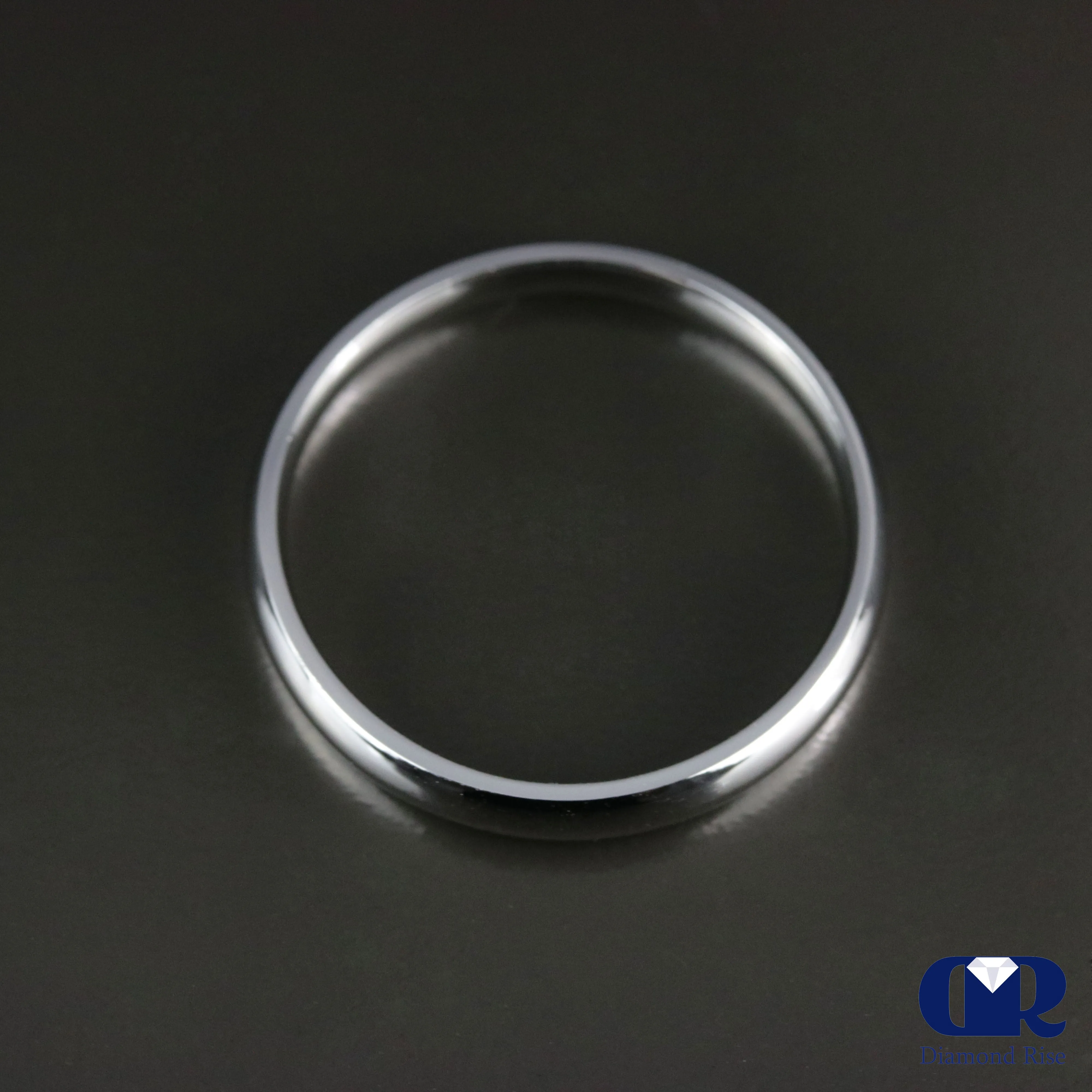 Men's 2.7 mm 14K White Gold Simple Wedding Band