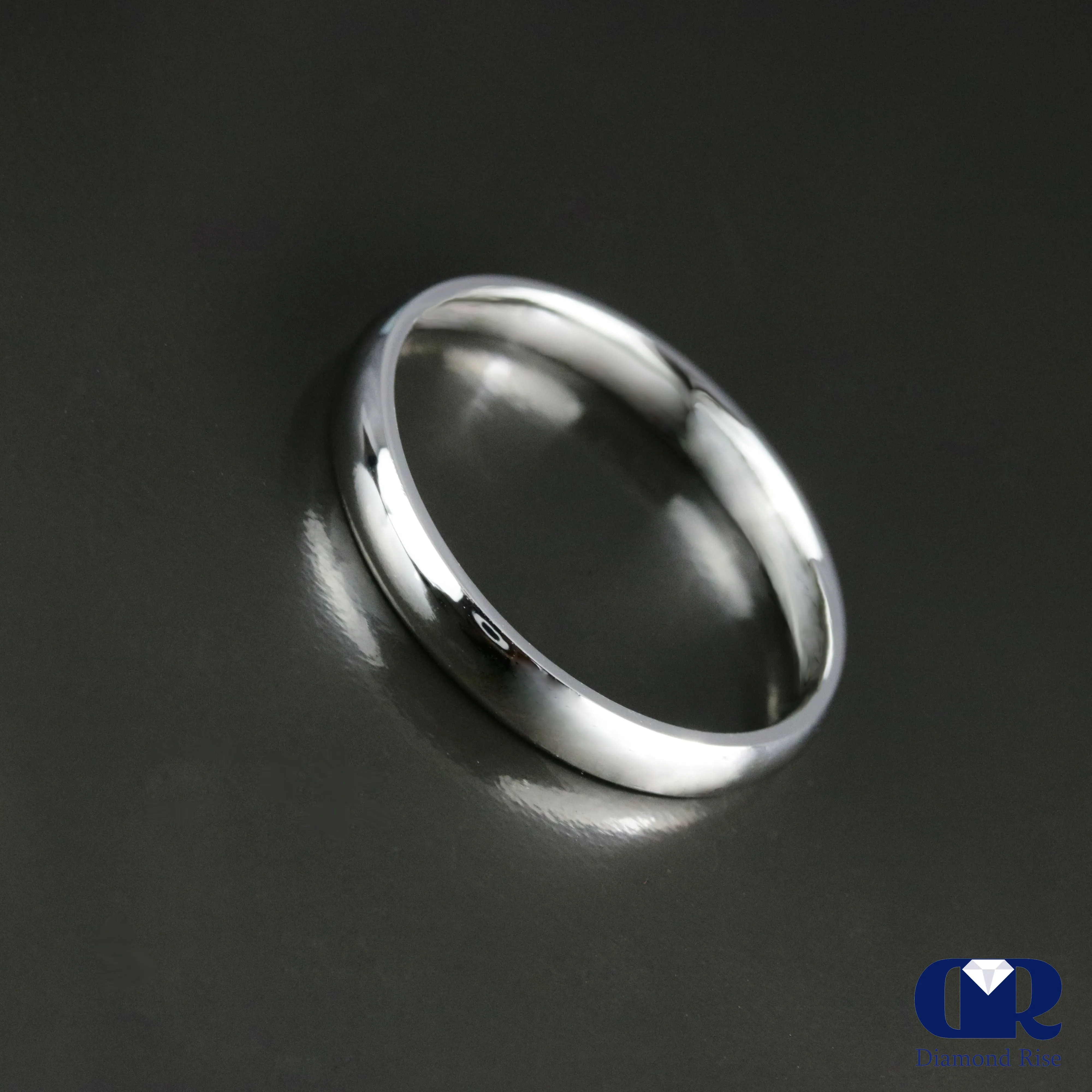 Men's 2.7 mm 14K White Gold Simple Wedding Band