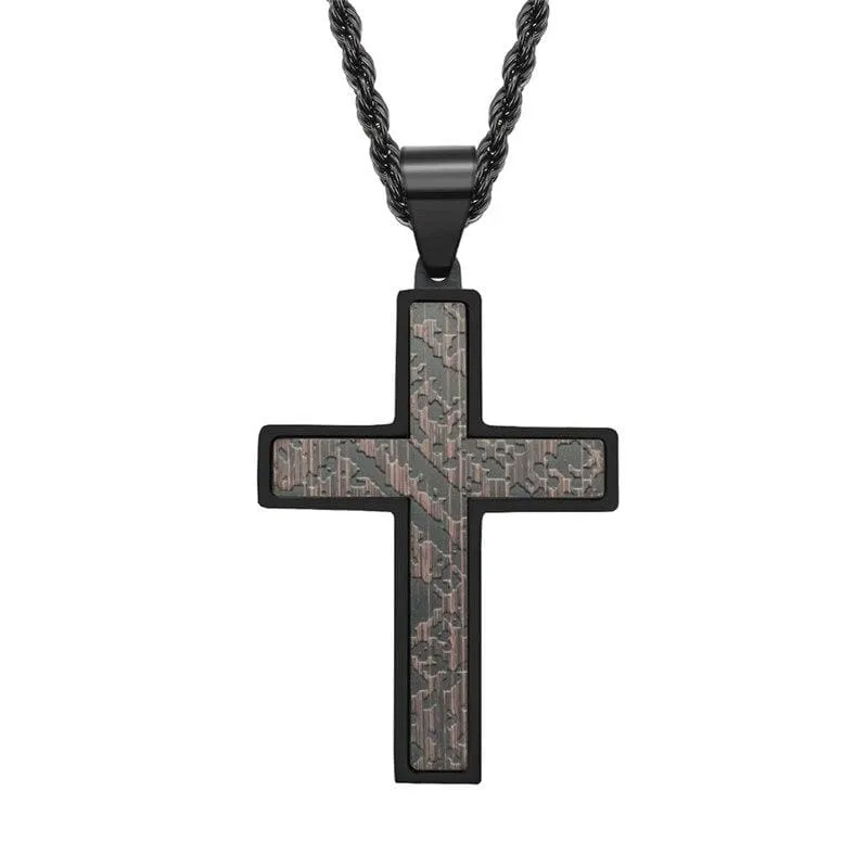 Men's Christian Necklace <br> Premium Black