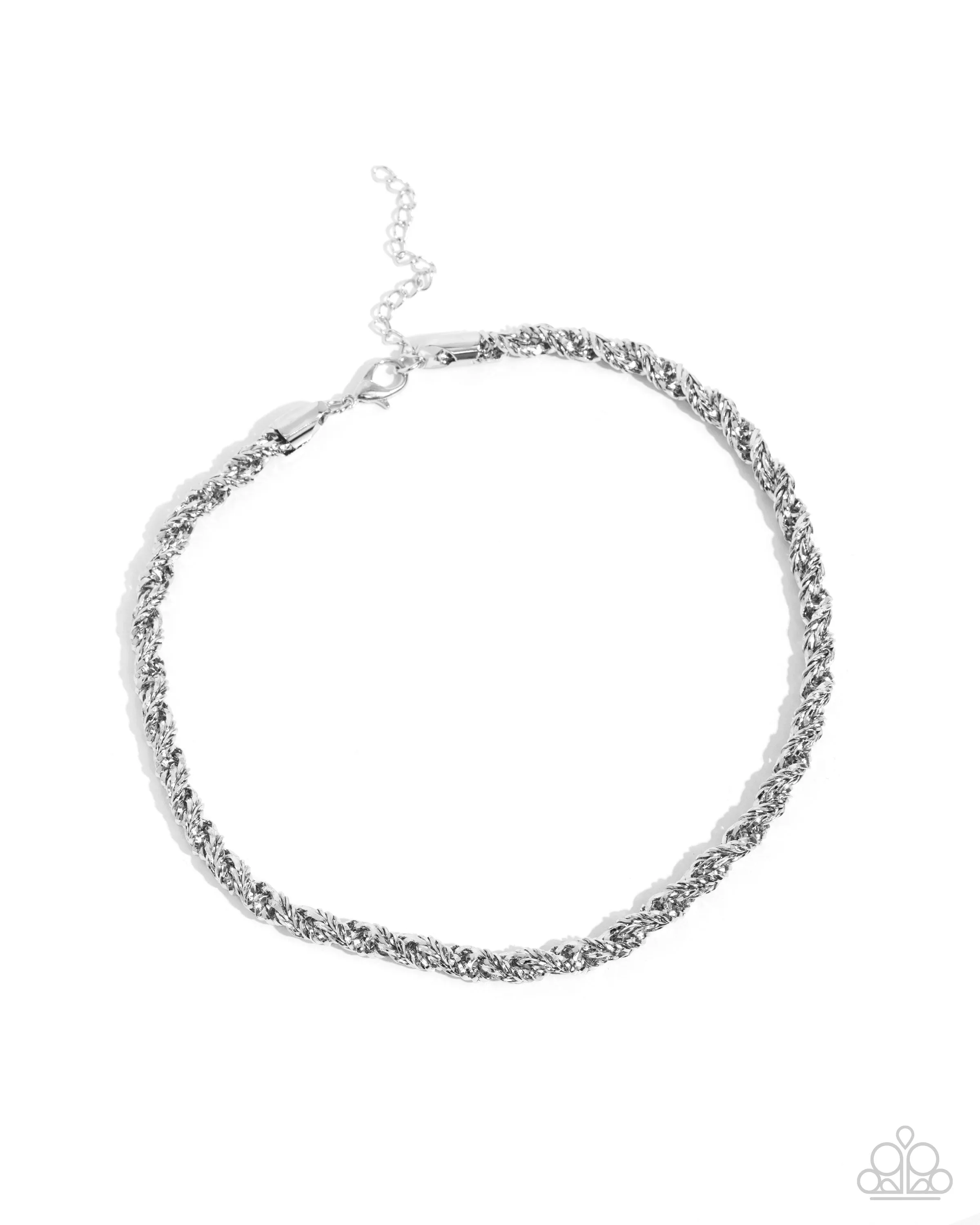 Necklaces Edgy Etching - Silver N413