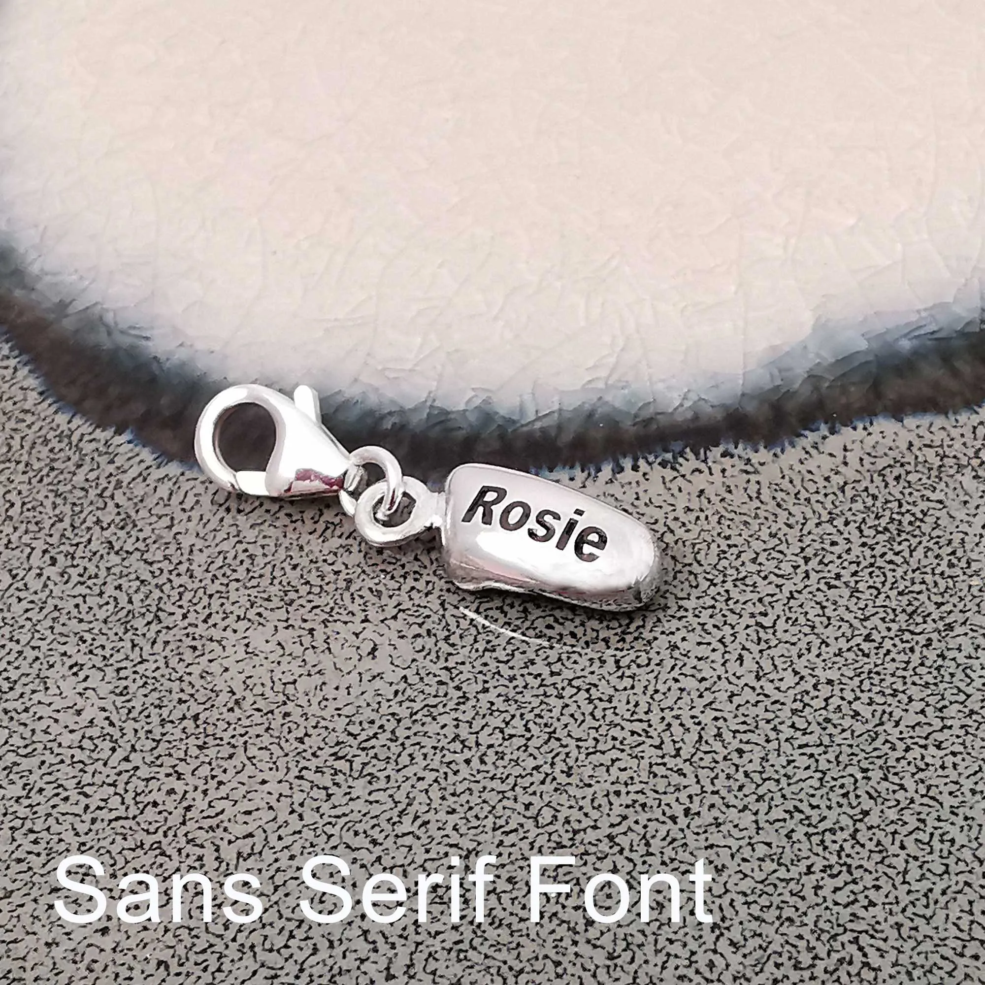 New Baby Personalised Silver Charm