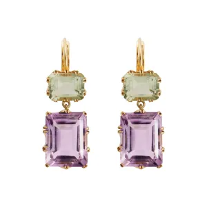 Oblong Crown Green & Pink Amethyst