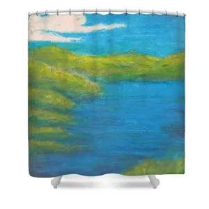 Oiled Landscape - Shower Curtain